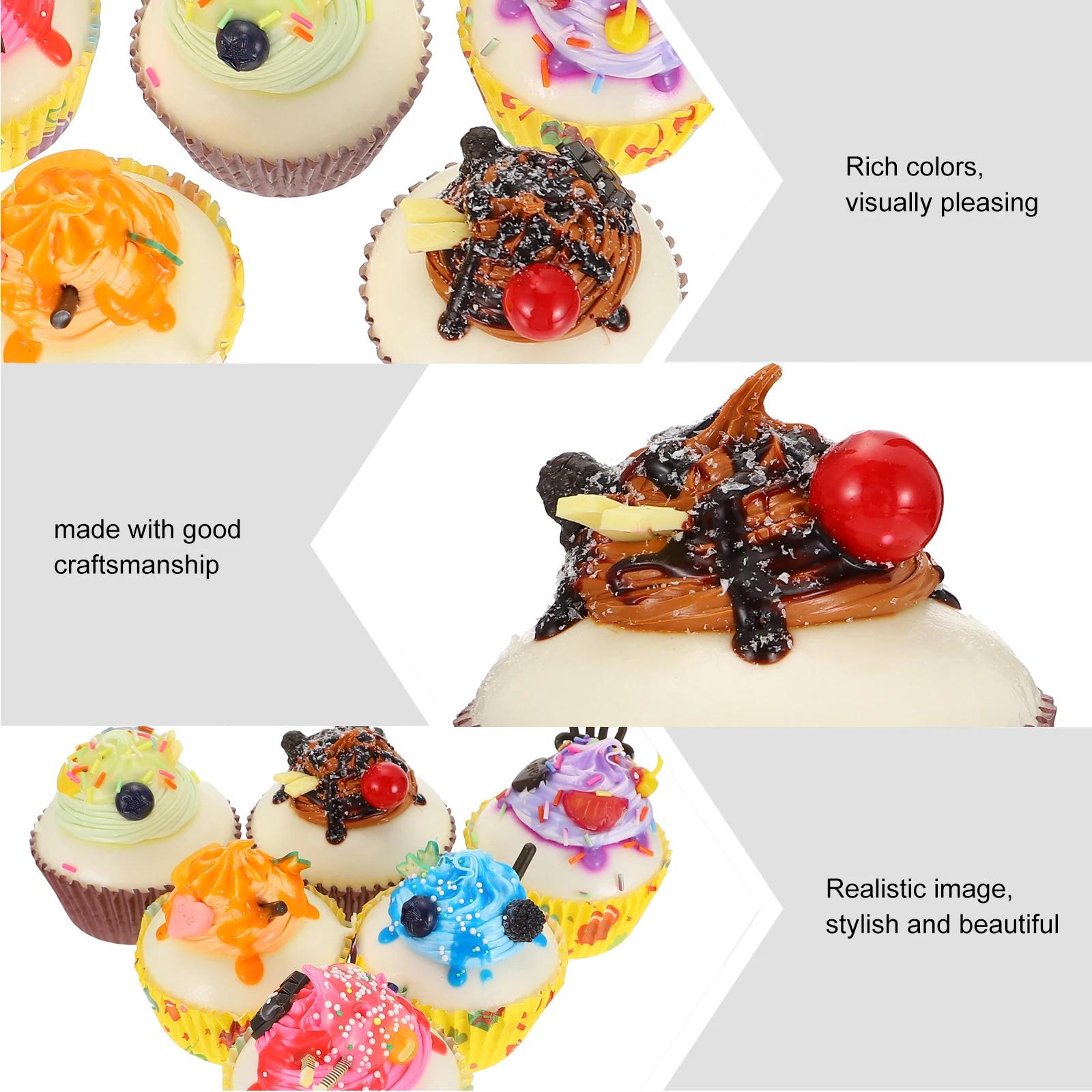 Birthday Mini Cake Set Decorations Decorative Artificial Breads Creative Molds Child Baby