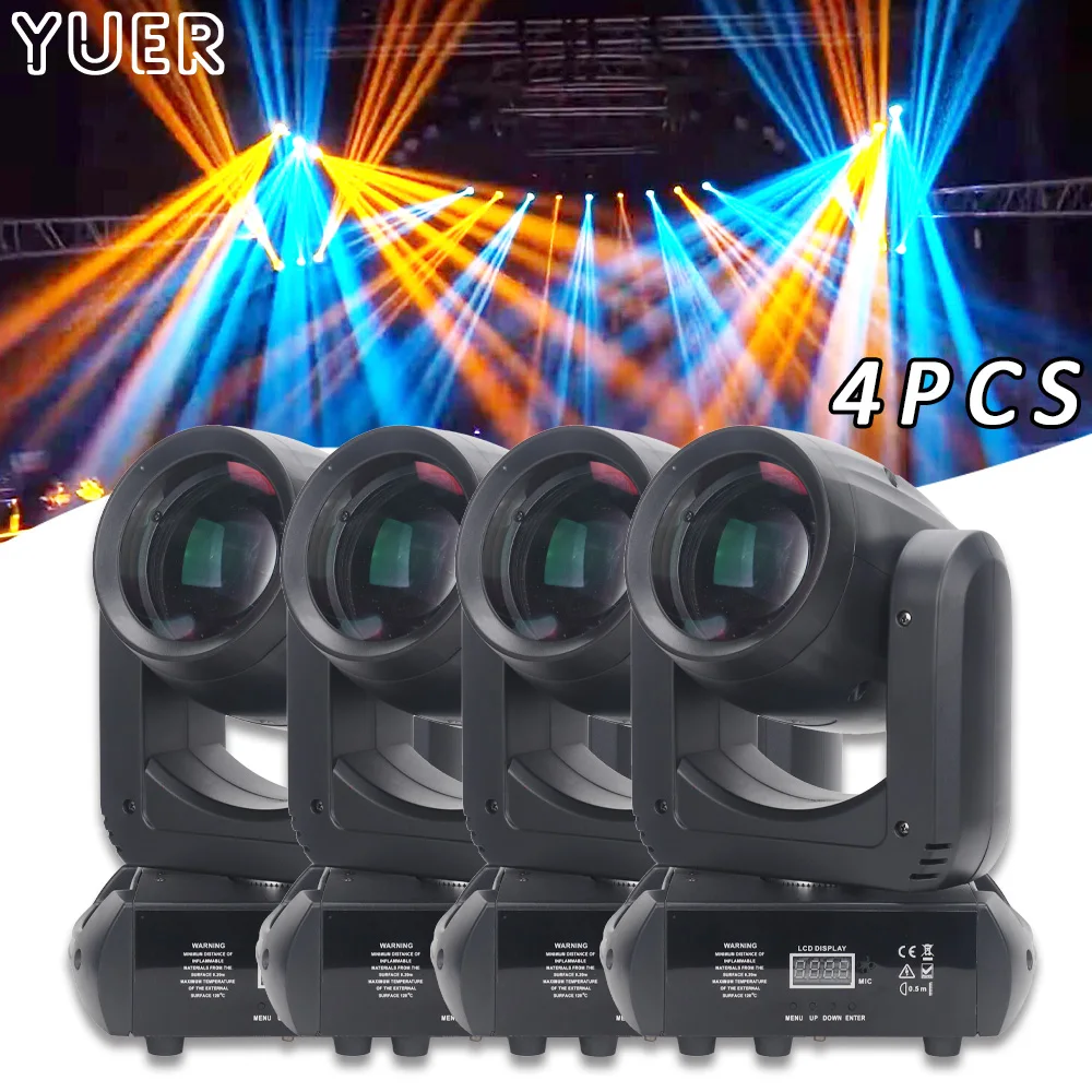 4PCS/LOT 150W Beam LED Moving Head Light Spot 18 Rotating Prisms Dj Dmx Stage Light Effect Disco Dj Bar Home Party Wedding Stage