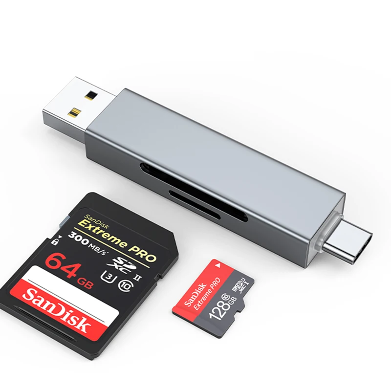 2in1 USB/Type-C Card Reader USB 2.0 SD/Micro SD TF OTG Smart Memory Card Adapter for Laptop USB2.0 SD Card Readers