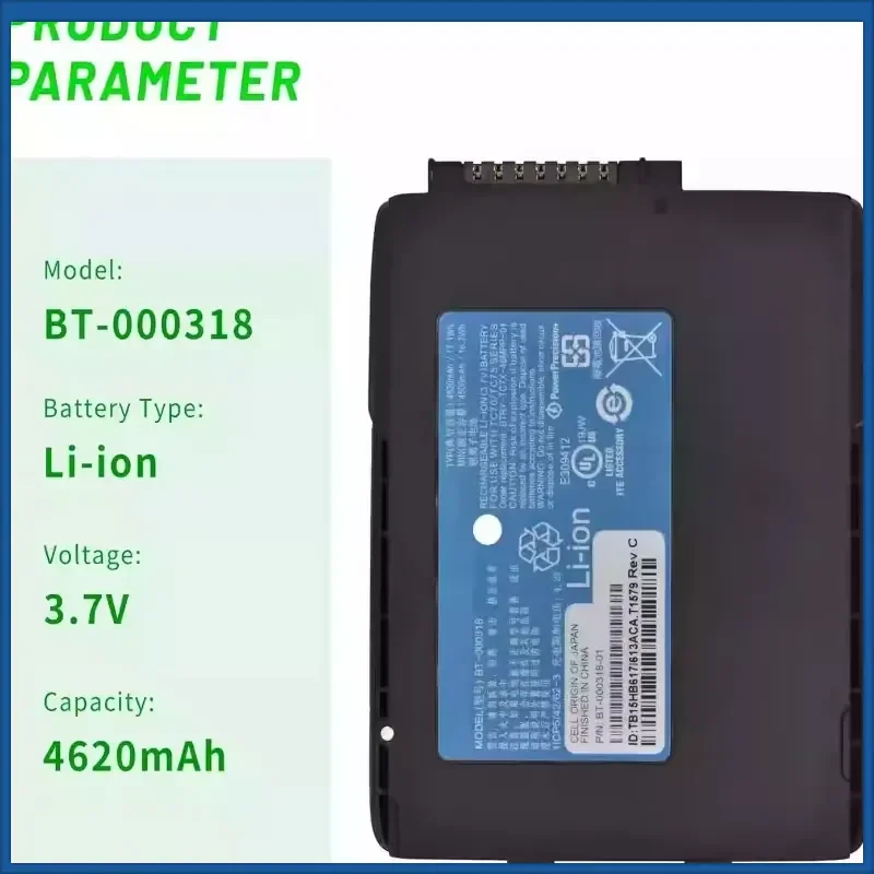 In Stock 3.7V 4620mAh TC70 BT-000318 Li-Ion Battery Replace for Zebra Symbol Motorola TC70 TC72 TC75 TC77 TC700h Scanner