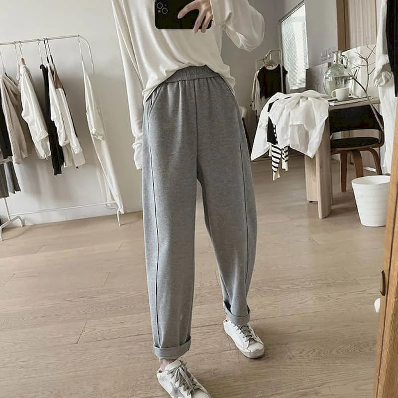 

Casual Women's Pants Sporty Sweatpants Korean Fashion Leggings Y2k Women Clothing Elastic Waisted Baggy Trousers Loose Pants