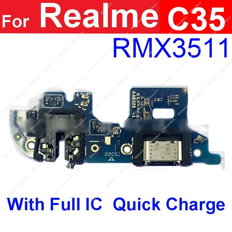 USB Charging Board For Realme C20 C21 C21Y C25 C25Y C25S C35 USB Charger Jack Board Connector Flex Cable Port Parts