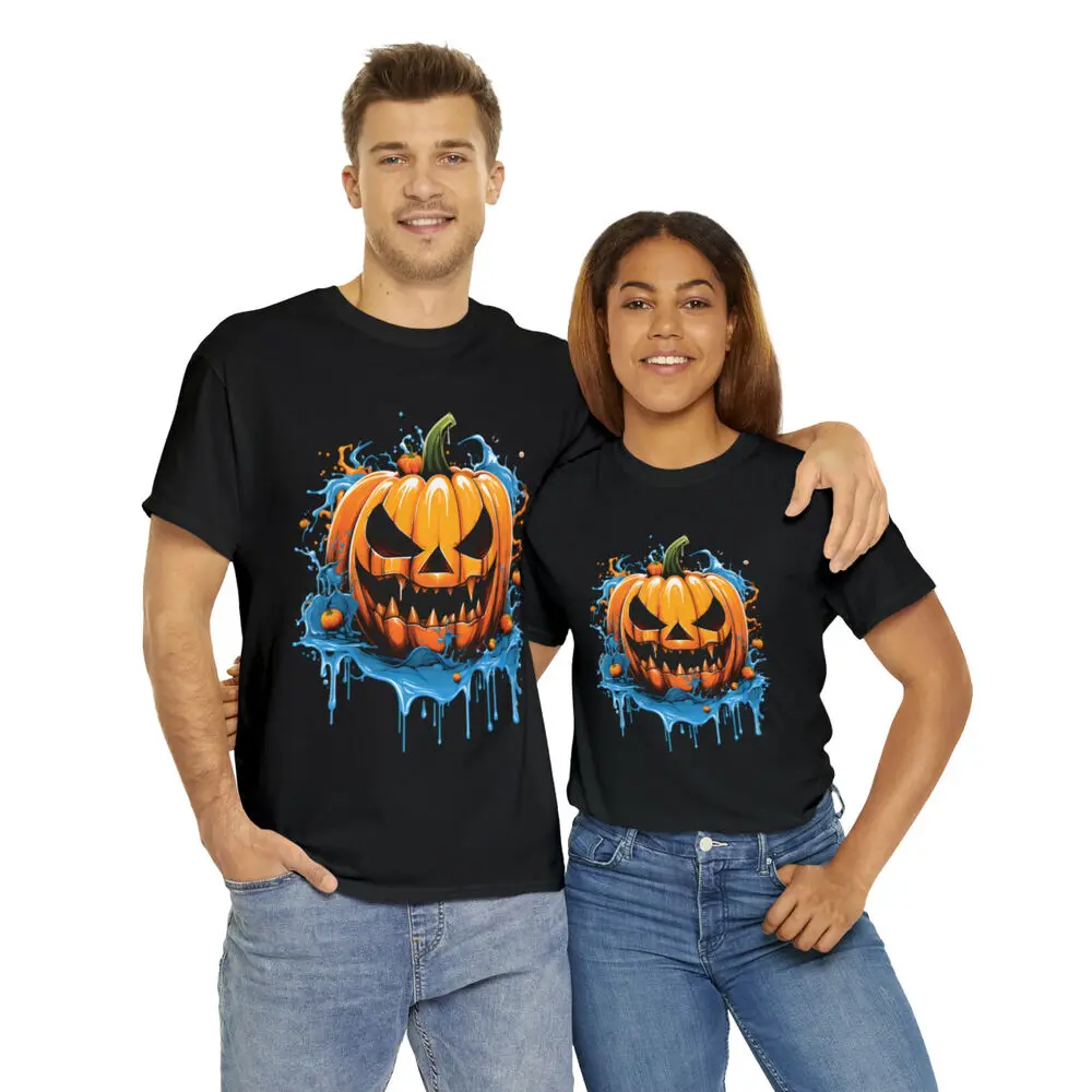 Halloween Pumpkin T Shirt Spooky Tee Stocking Stuffer Present Idea Anime Graphic T-shirts High Quality 100%Cotton Short Sleeve