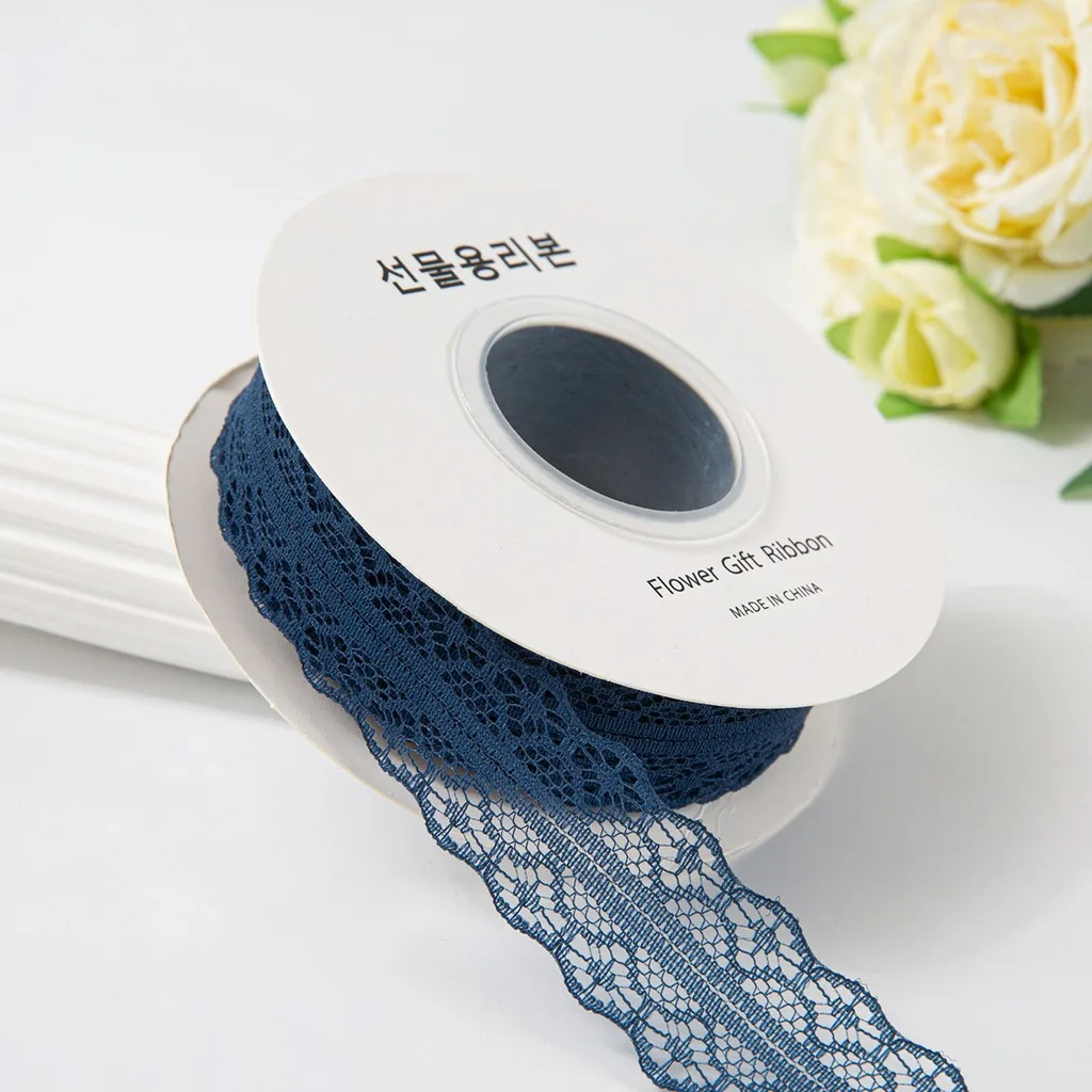 Polyester Lace Ribbon Delicate Flower Wrapping Ribbon Gift Wrapping Ribbon Long Lasting For Handmade Bow Making Diy Hair Flower