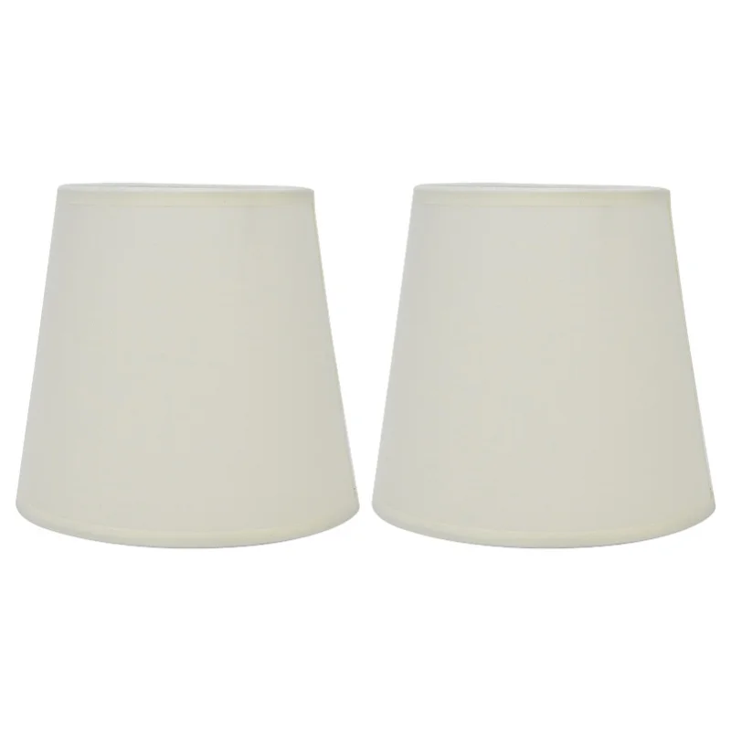 2Pcs Indoor Lamp Shade European Style Fabric Lampshade For E14 Chandelier Table Lamp Floor LampPX17 Beige