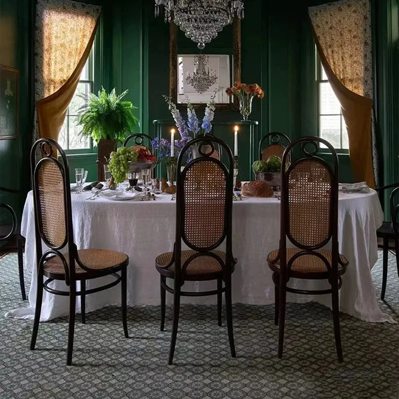 Restaurant einfacher Einzelsofastuhl antiker Rattan fauler Freizeitstuhl