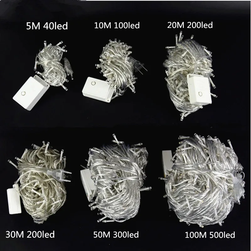 holiday Led christmas lights outdoor 100M 50M 30M 20M 10M led string lights decoration for party holiday wedding Garland