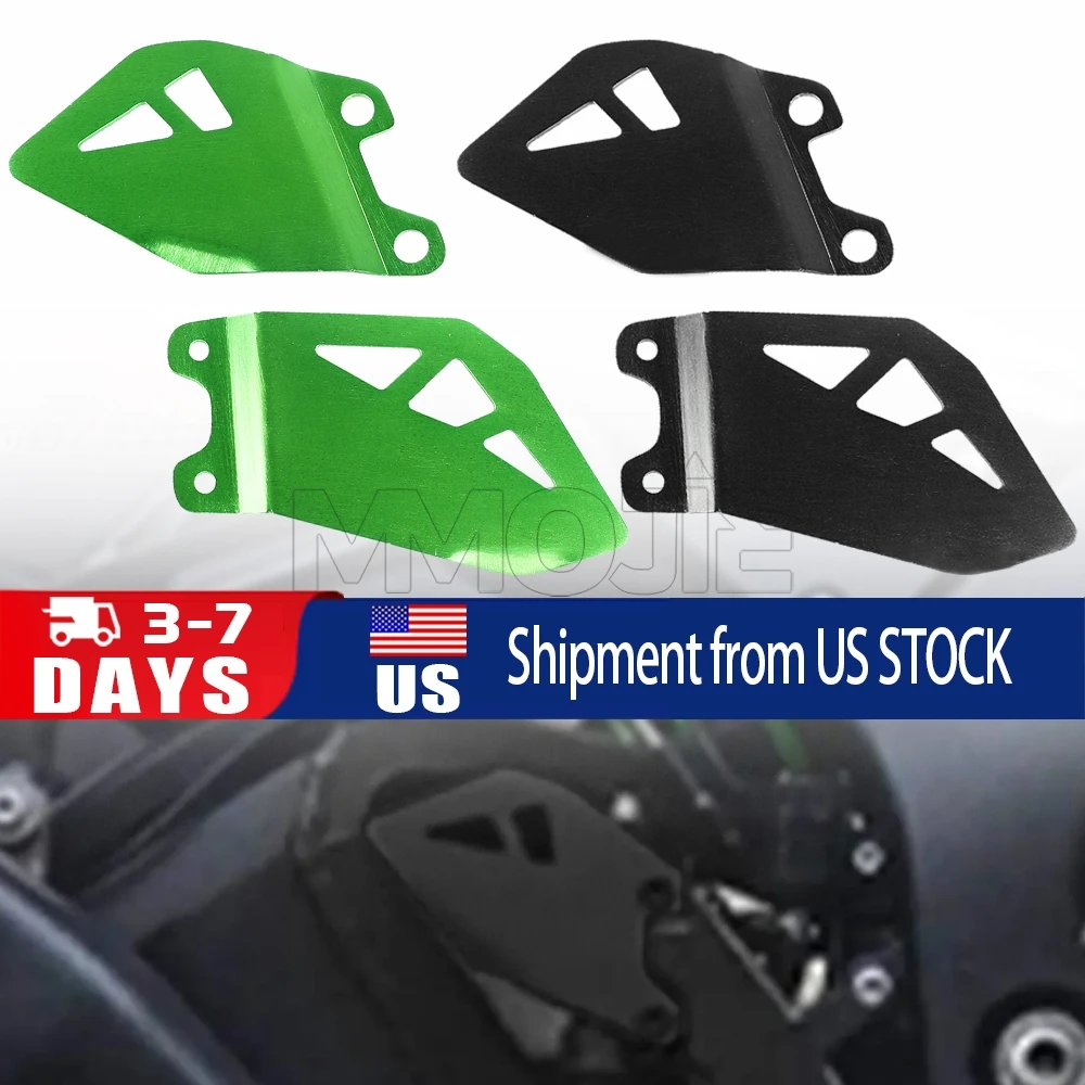 

For KAWASAKI NINJA ZX-10RR ZX-10R 2011-2020 Foot Peg Heel Plates Heel Protective Cover Guard Rear Brake Master Cylinder Guard