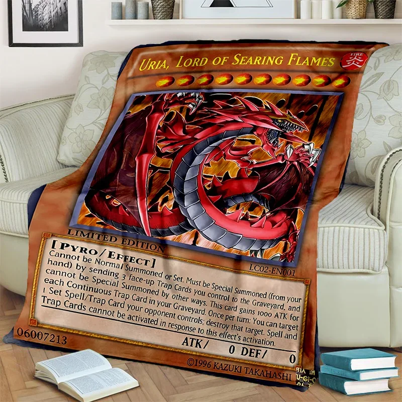 Yu-Gi-Oh MONSTER CARD Anime Cartoon Blanket,Soft Throw Blanket for Home Bedroom Bed Sofa Picnic Travel Office Cover Blanket Kids