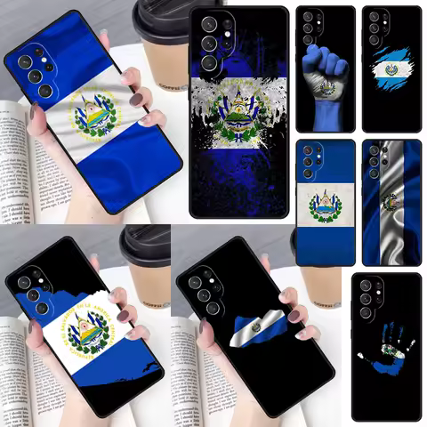 El Salvador National Flag Cover For Samsung Galaxy S23 Ultra S22 S20 S21 FE S8 S9 S10 Plus Note 10 20 Ultra phone Case