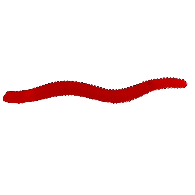Vermelho luminoso macio pesca Worms, realista isca de peixe, simulação Earthworm, Carp Bass, Artificial Silicone Lures, 60 pcs, 120pcs