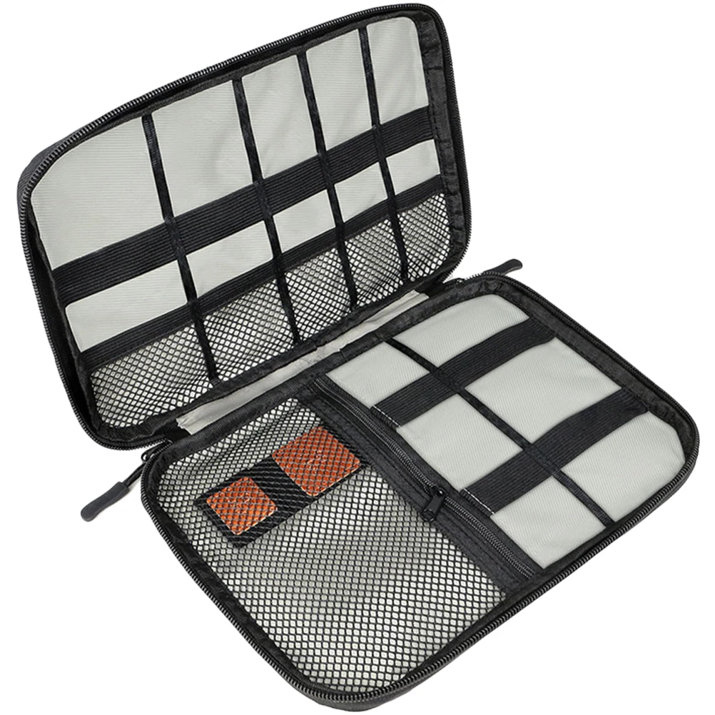 

Digital Accessories Organizer Bag Cable Storage Pouch Travel Polyester Electronics Case Compact Lightweight Multiple Pockets