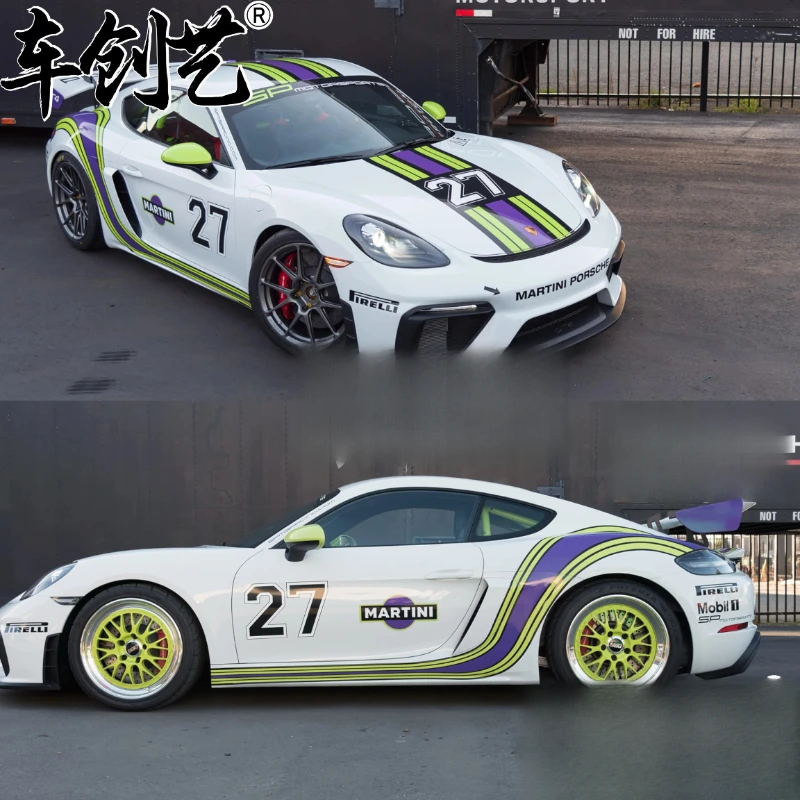 

Автомобильная виниловая наклейка для Porsche GT4 GT2rs 911 992 718 GT3, наружное украшение кузова, персонализированные аксессуары для спортивных наклеек на заказ