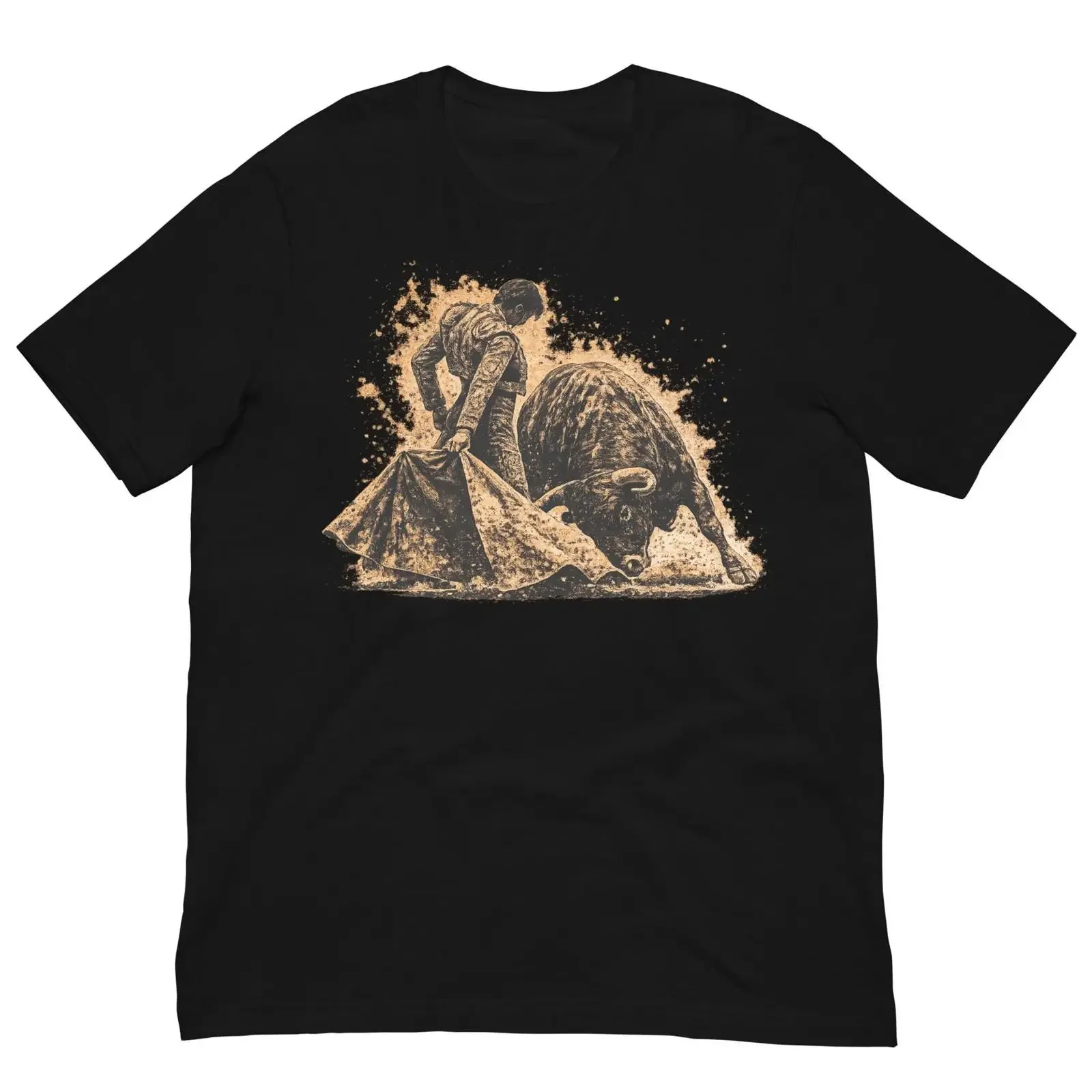 Matador Bullfighter T Shirt Spanish Bull Fighting Vintage Toreador Art Lover  vintage Washed Unisex Stretched homme graphic