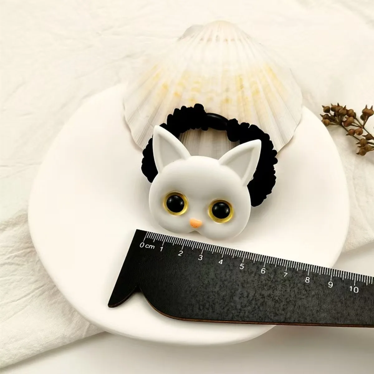 Cute Cartoon Cat Face Hairband Elastic Rabbit Cat Headband with Big Eyes for Women Children Girls Fashion Hair Accessories image 4