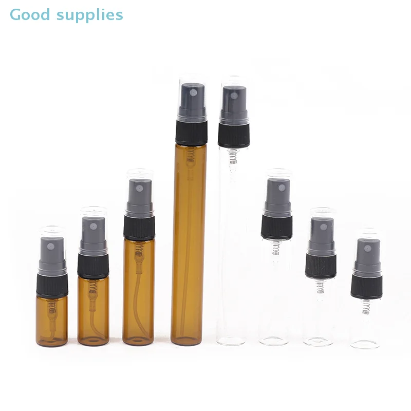 10 pièces 2/3/5/10ml Mini bouteille rechargeable Portable verre vaporisateur bouteille de parfum atomiseur cosmétiques conteneur bouteilles de parfum