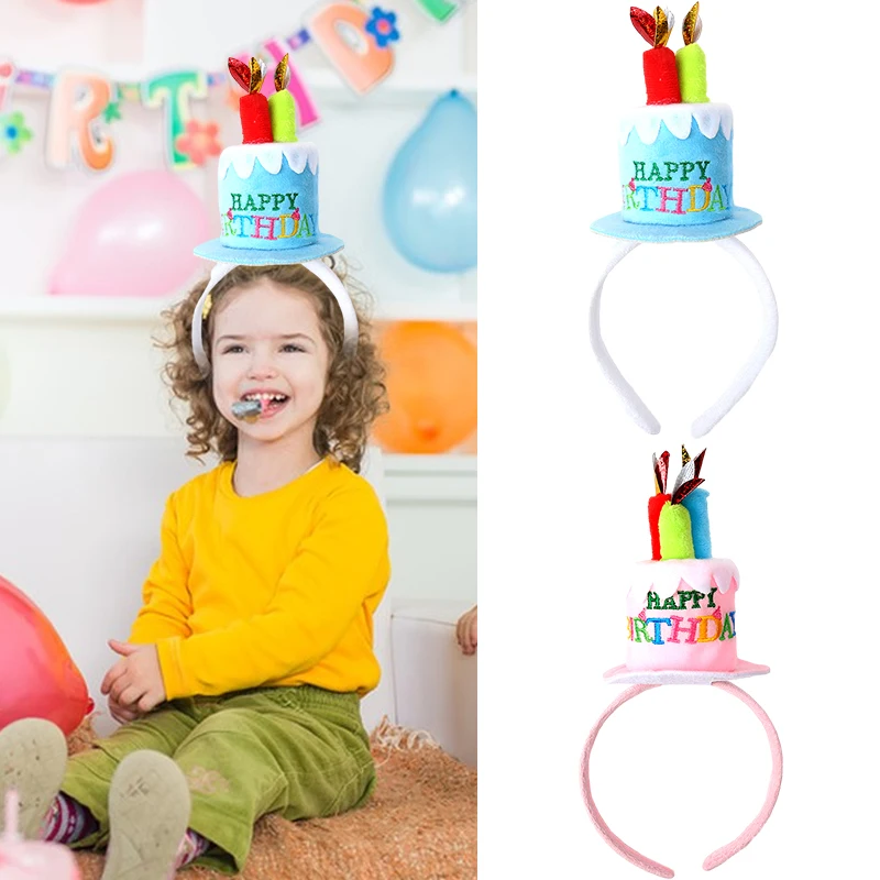 1PC Birthday Girls Headband Party Supplies Happy Birthday Word Headband Hairbands Hair Accessory Creative Hair Hoop