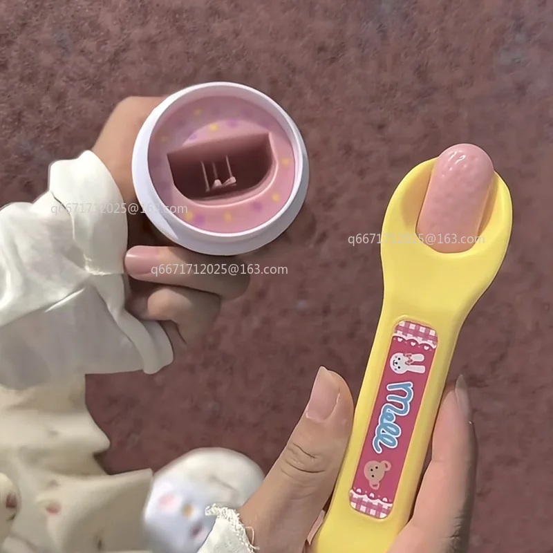 New Food Pudding Feeding Toy Desktop Ornament Cute Pink Jelly Strawberry Pudding Set Ornaments Models For Kids Girls