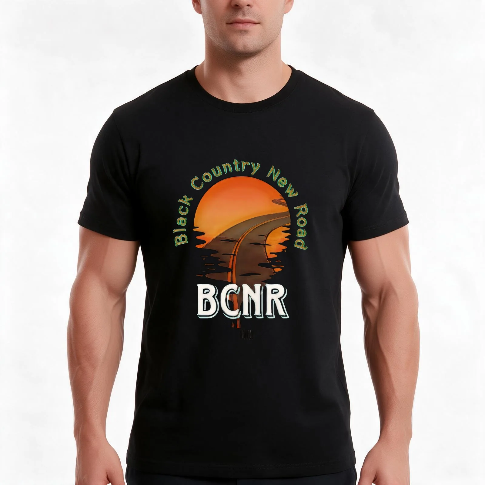 Black country new road - BCNR T-Shirt, Summer Casual Cotton Tee, Oversized Streetwear Tops, Vintage Graphic Print, 100% Cotton