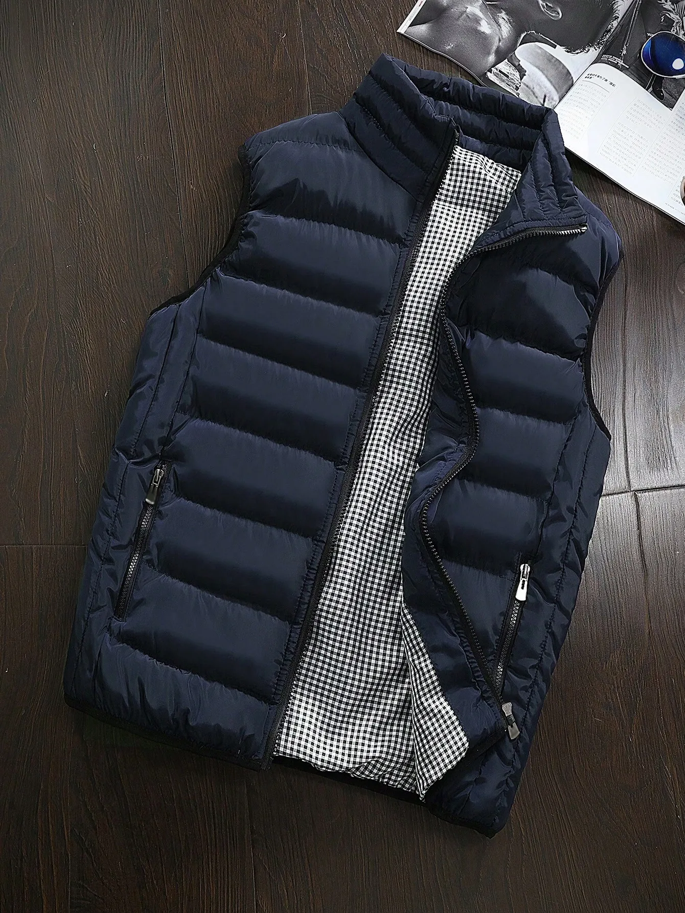 

New in Vests Men Jacket Mens Puffer Vest Quilted Outerwear Winter Warm Down Vests Men Lightweight Padded Vest Work Puffer Vest