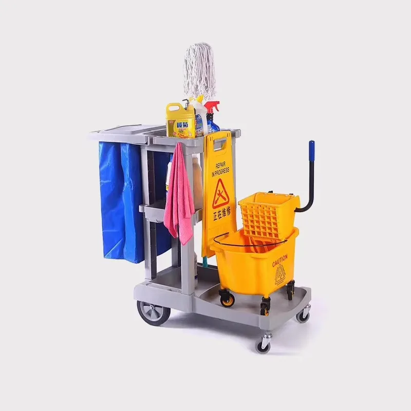 عربة تنظيف عربة الماشف متعددة الوظائف عربة المزار مع غطاء عربة تنظيف غرفة الفندق عربة خدمة المزار #5