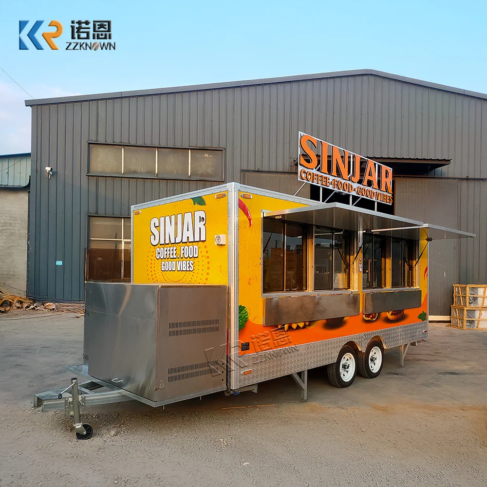 

Cafe and Food Kiosk Hot Coffee Counter Modern Stylish Mobile Mall Kiosk Cafe Customized Mobile Soft Serve Ice Cream Truck
