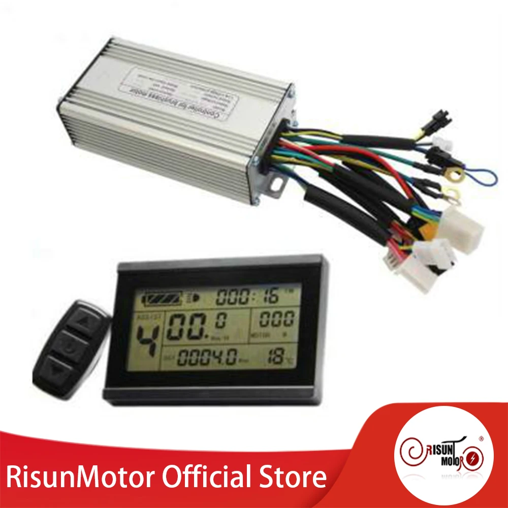 RisunMotor Ebike 36V/48V 750W 1000W 30A Brushless Motor Speed Controller Support Regenerative Function with LCD3 Display