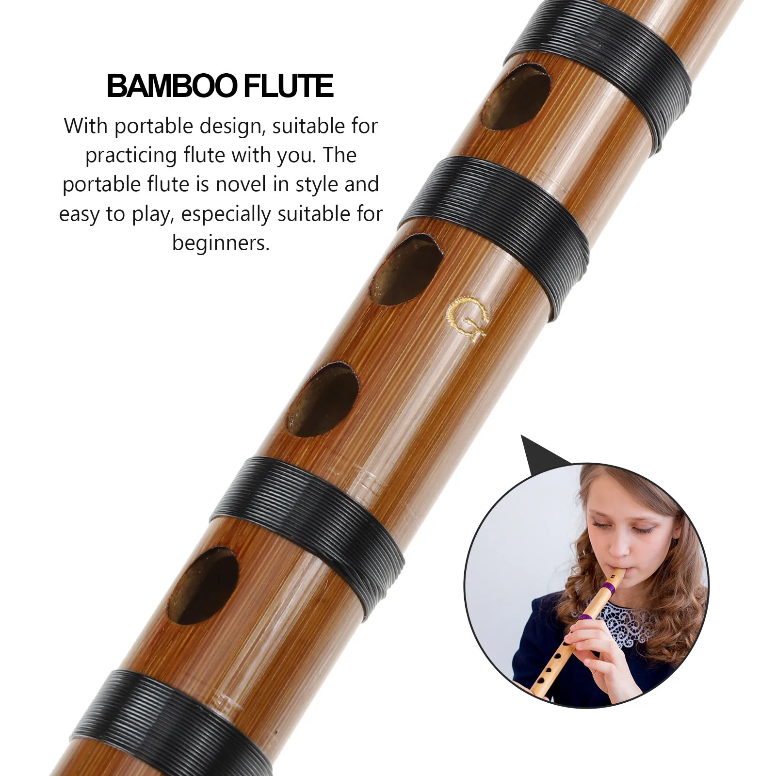 

Bamboo Flute Instrument Student Beginners Practicing Music Introductory Chinese Traditional