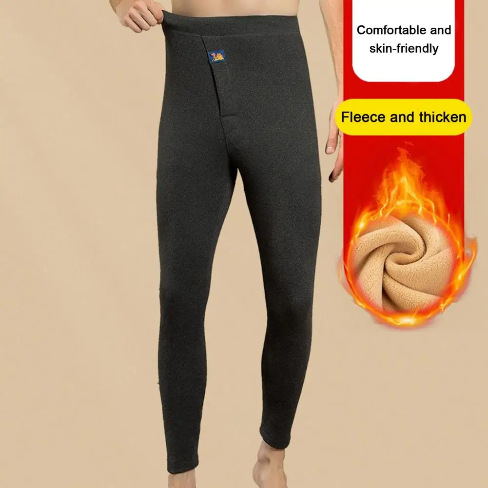 Men Long Johns Thermal Underwear Winter Warm Long Pants Male Soft Elastic Leggings Comfortable Tights Sleep Wear Bottoms Pajamas