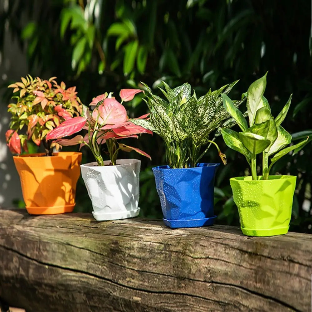 New Self Watering Lazy Plant Pot Including Liner Garden Supplies Soil Flower Pot with Handle Potted Flower Pot