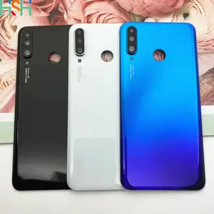Bilashmart Huawei P30 Lite Nova 4e GlassBattery Cover Rear Door Housing Case with Camera Lens Replacement Part