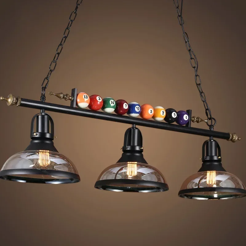 

American retro chandelier lamps restaurant bar bar clothing store billiard pool table decoration creative lights