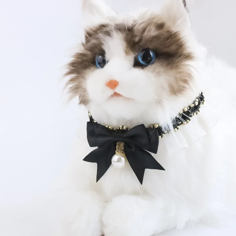 Pet Dog Cat Collar Cute Lace Bow Cat Collar Adjustable Cat Necklace Jewelry Sweet Neck Decorative Pet Accessories Pet Supplies