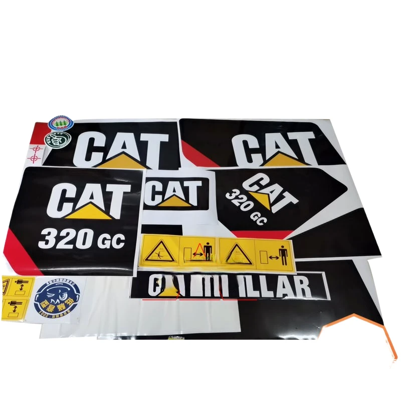 

For Caterpillar Excavator Sticker Cat320gc/336/323 Body Side Door Model Digital Sticker Full Vehicle Label Excavator Parts