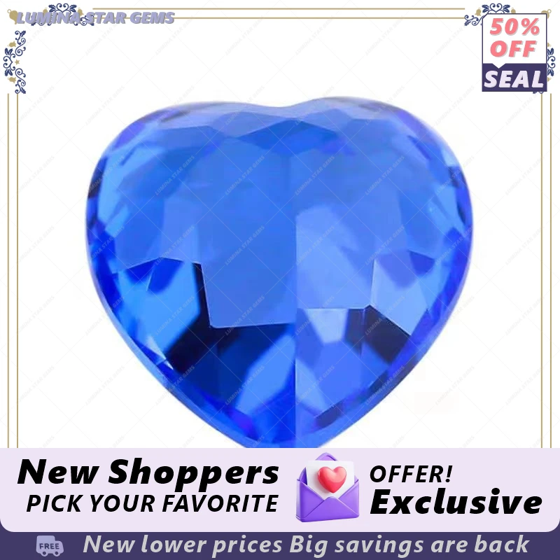 THeart Cut Lab Grown Cobalt Spinel Gemstone