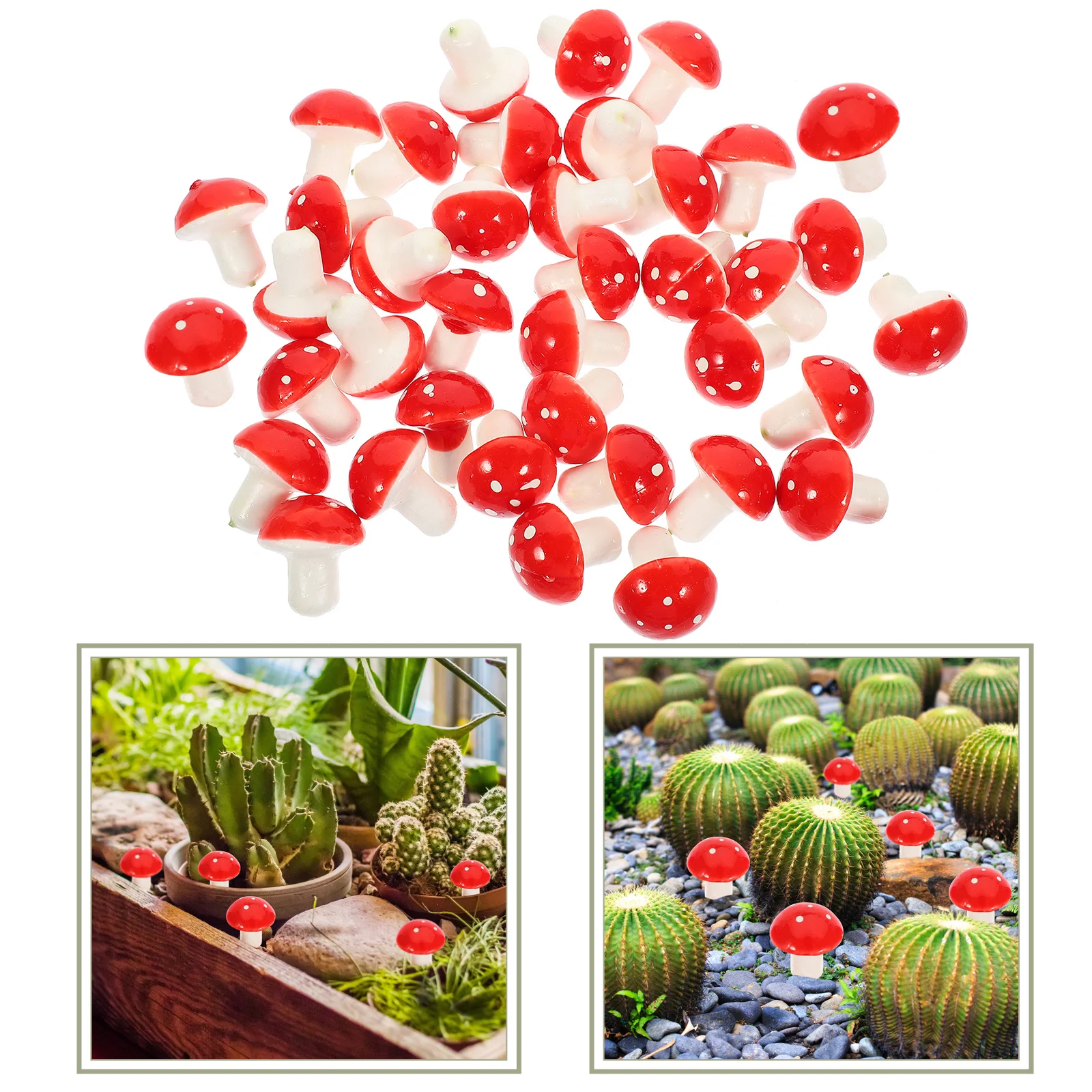 

60Pcs Miniature Mushroom Foam Decor Vivid Micro Landscape Garden Ornaments Photography Props Miniature Garden Accessories