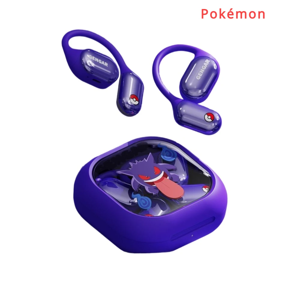 Pokemon co-branded Pikachu wireless Bluetooth headset peripheral cartoon good-looking ear-hook bone conduction sports headset