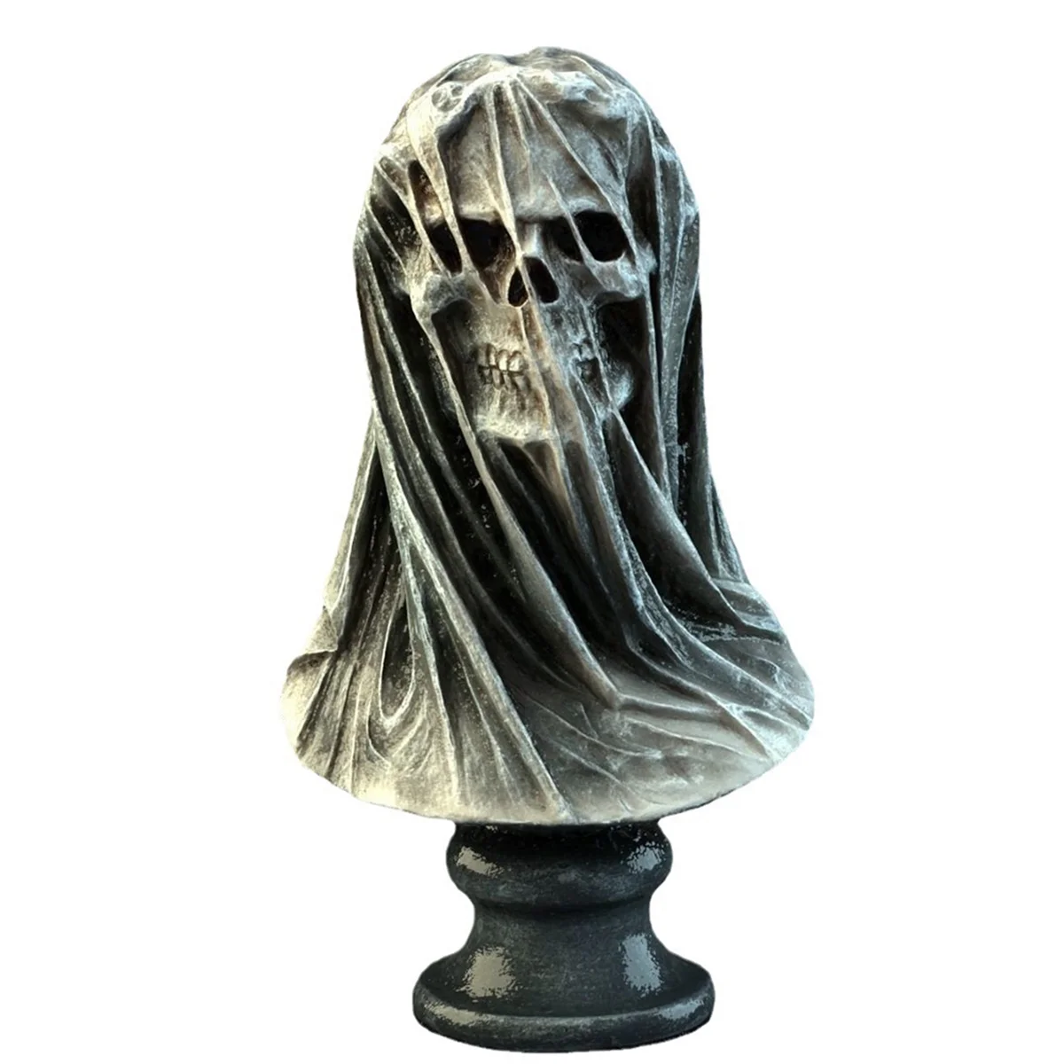 

Veil Death Skull Home Furnishing Interior Art Desktop Decoration Halloween Resin Crafts