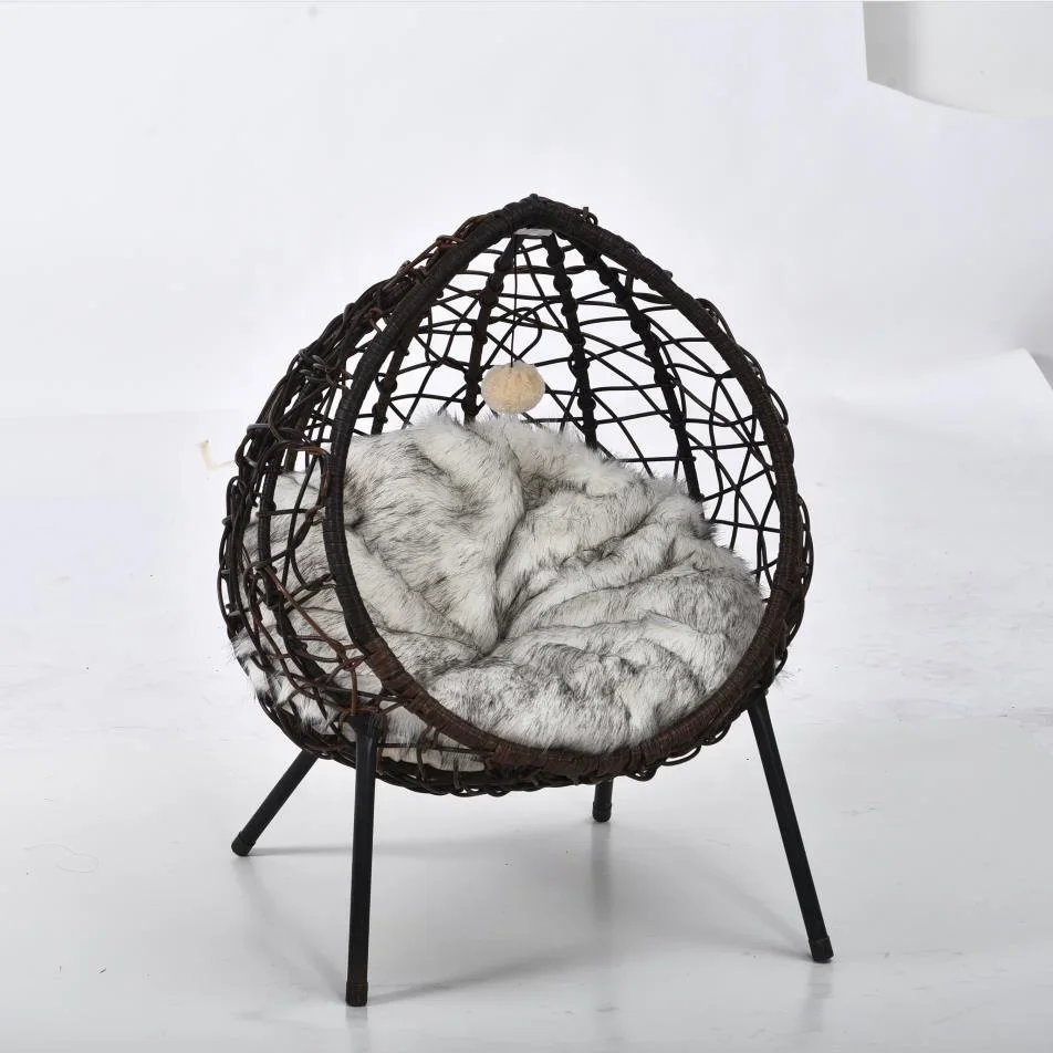 

-Petstar Indoor Modern Stylish Design Pet Furniture Washable Artificial Rattan Wicker Chair Cat Bed
