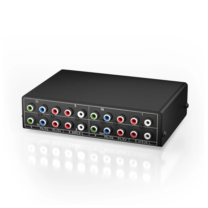 

3-Way RGB Component AV Switch Video Audio Selector 3 In 1 Output Ypbpr Component RGB Switcher Box For TV 360 Wii DVD