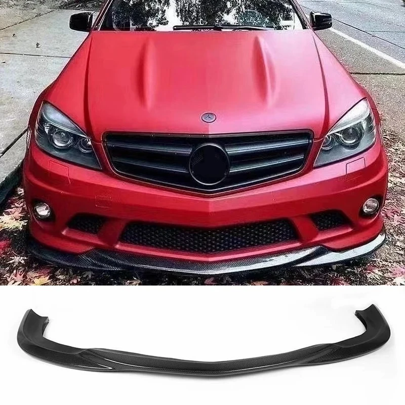 

Для Mercedes Benz W204 C63 AMG настоящее углеродное волокно автомобиля передний бампер губа диффузор спойлер комплект кузова 08-11