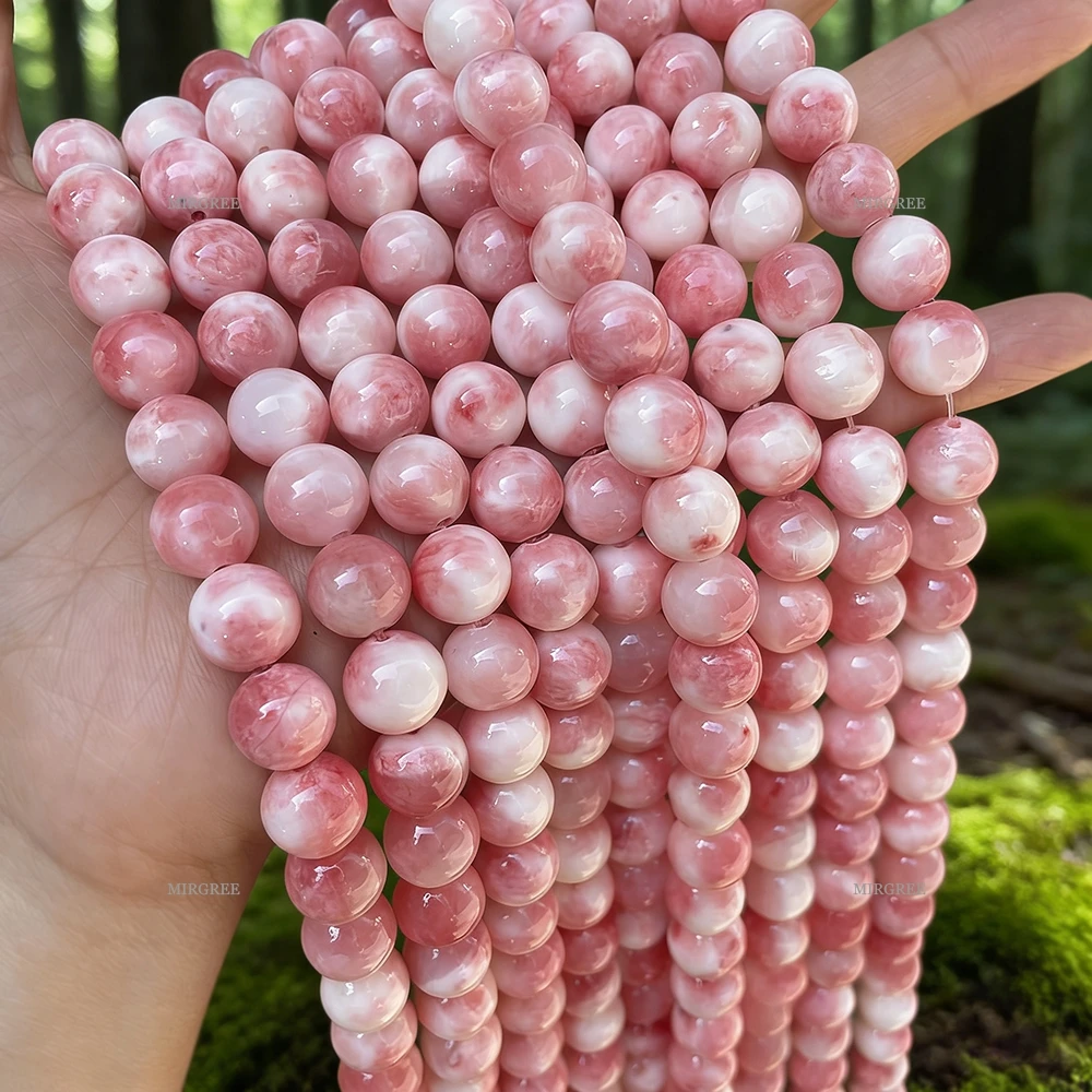 4/6/8/10/12mm Natural Stone Bead String - Suitable for DIY Jewelry Making, Bracelets, Necklaces, Earrings, Handmade Projects