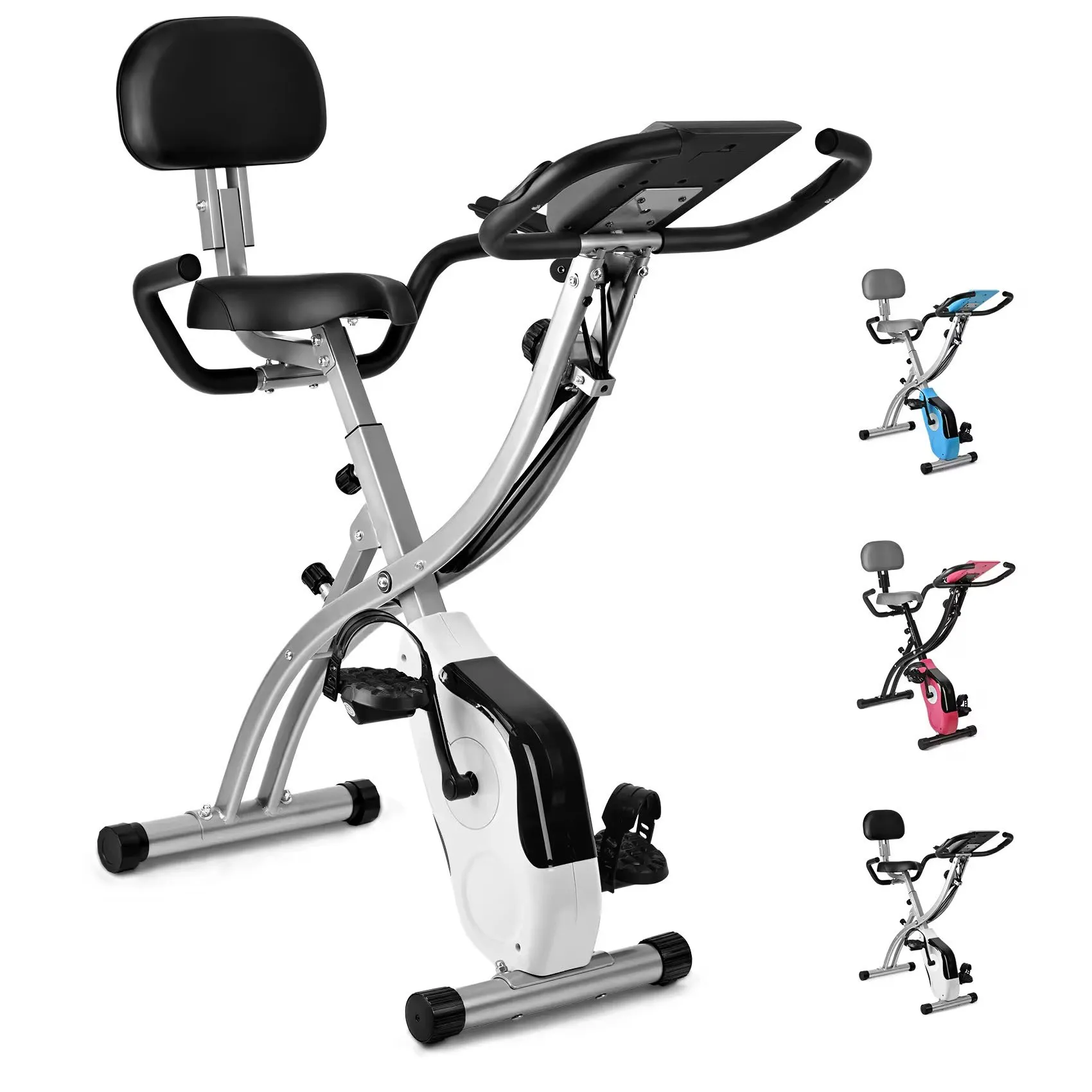 

2024 New Design Stationary Upright-Recumbent Exercise Bike Indoor Cycling Folding Magnetic Resistance Fitness Exercise X Bike
