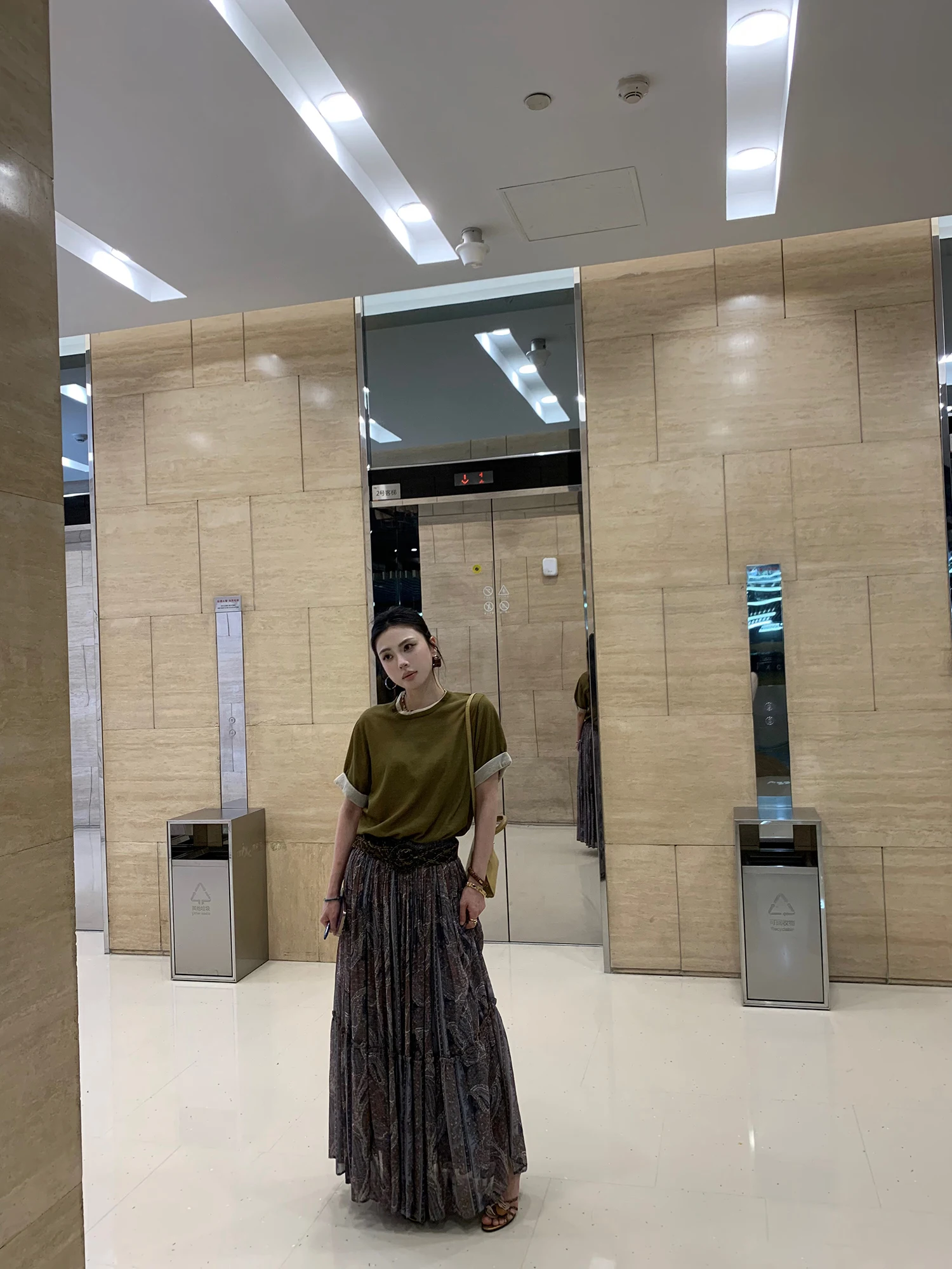 

Новая летняя длинная юбка-трапеция ASM ANNA Ele с драпировкой, высокой талией, из вискозы, с принтом, для женщин, для повседневной носки