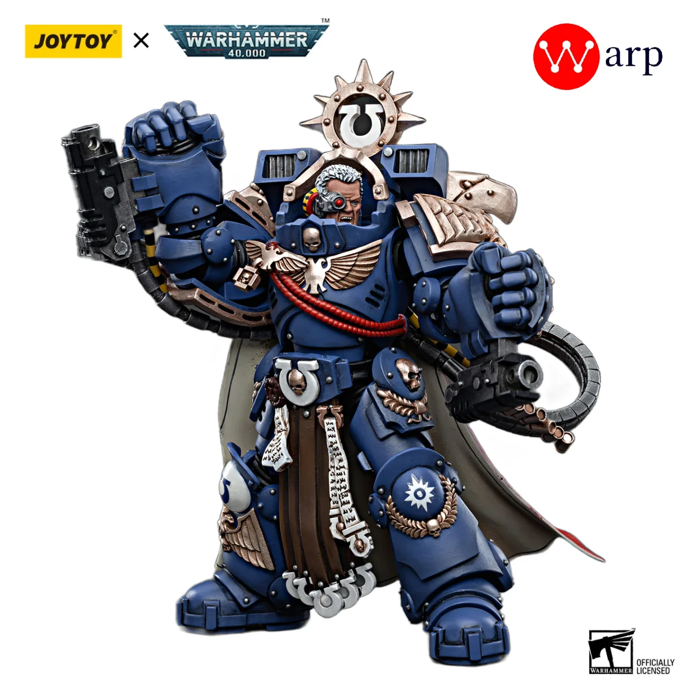 

JOYTOY Warhammer 40k Space Marines 1/18 Action Figures Ultramarines Chapter Master Marneus Calgar Anime Military Model For Gift