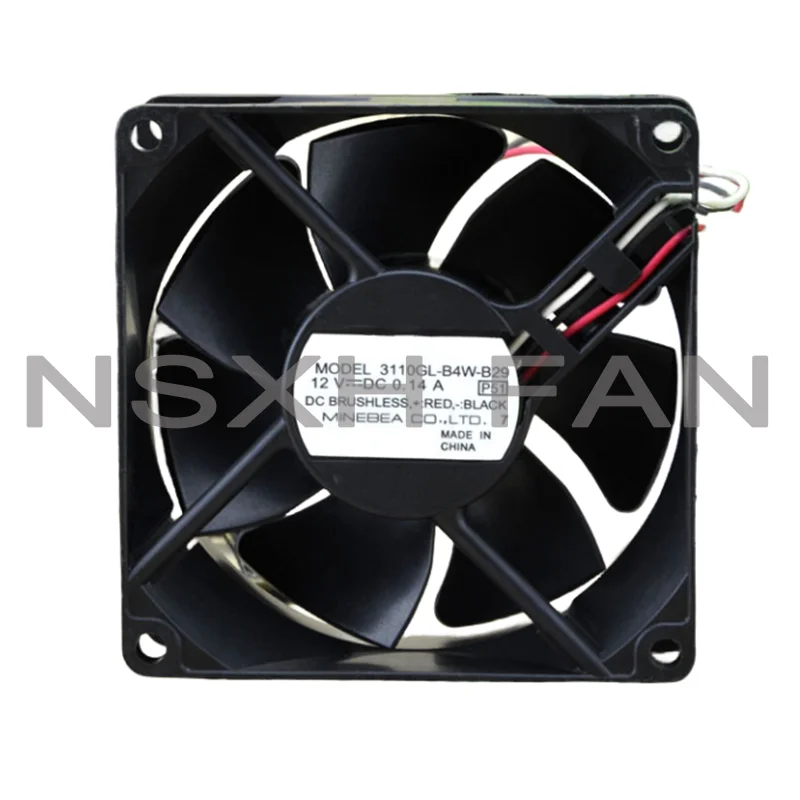 3110GL-B4W-B29 12V 0.14A 8CM 8025 3WIRES COOLING FAN