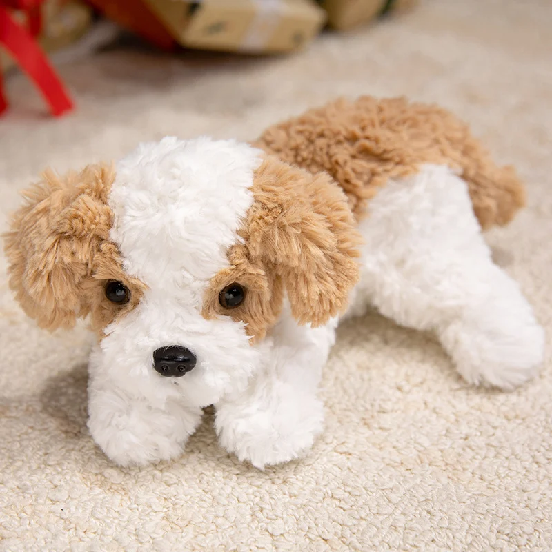 32/42/48CM Simulation Liegen Welpen Hund Plüsch Spielzeug Weiche Stofftier Puppe Weiche Hund Kissen Begleiten geschenke – Detail 3