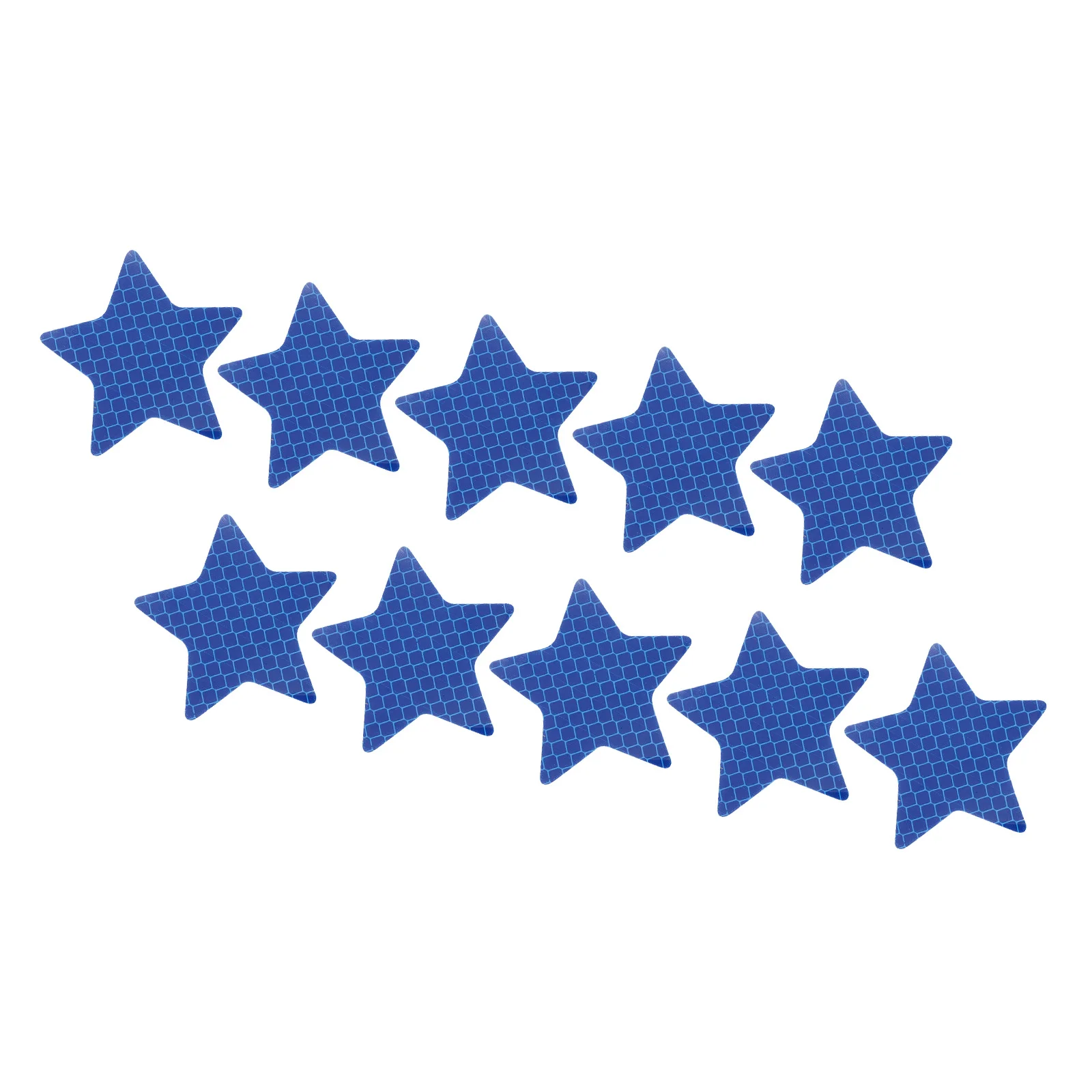 10pcs Reflective Stickers 2.36 x 2.36 Inch Warning Star Reflector Yellow/Blue