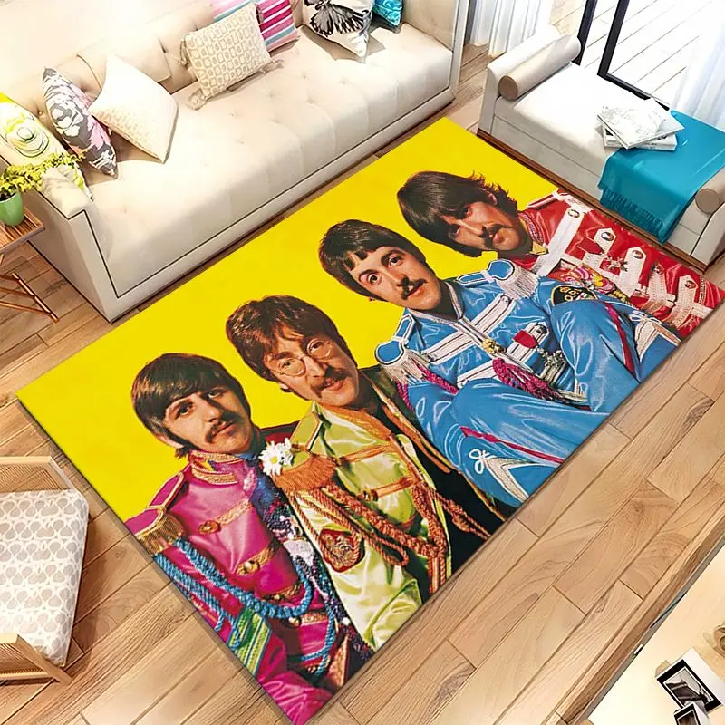 Fab Four The B-Beatles Abbey Road Rock Band Soft Non-Slip Large Area Rug for Living Room,Bedroom Carpet Mat for Sofa,Home Decor