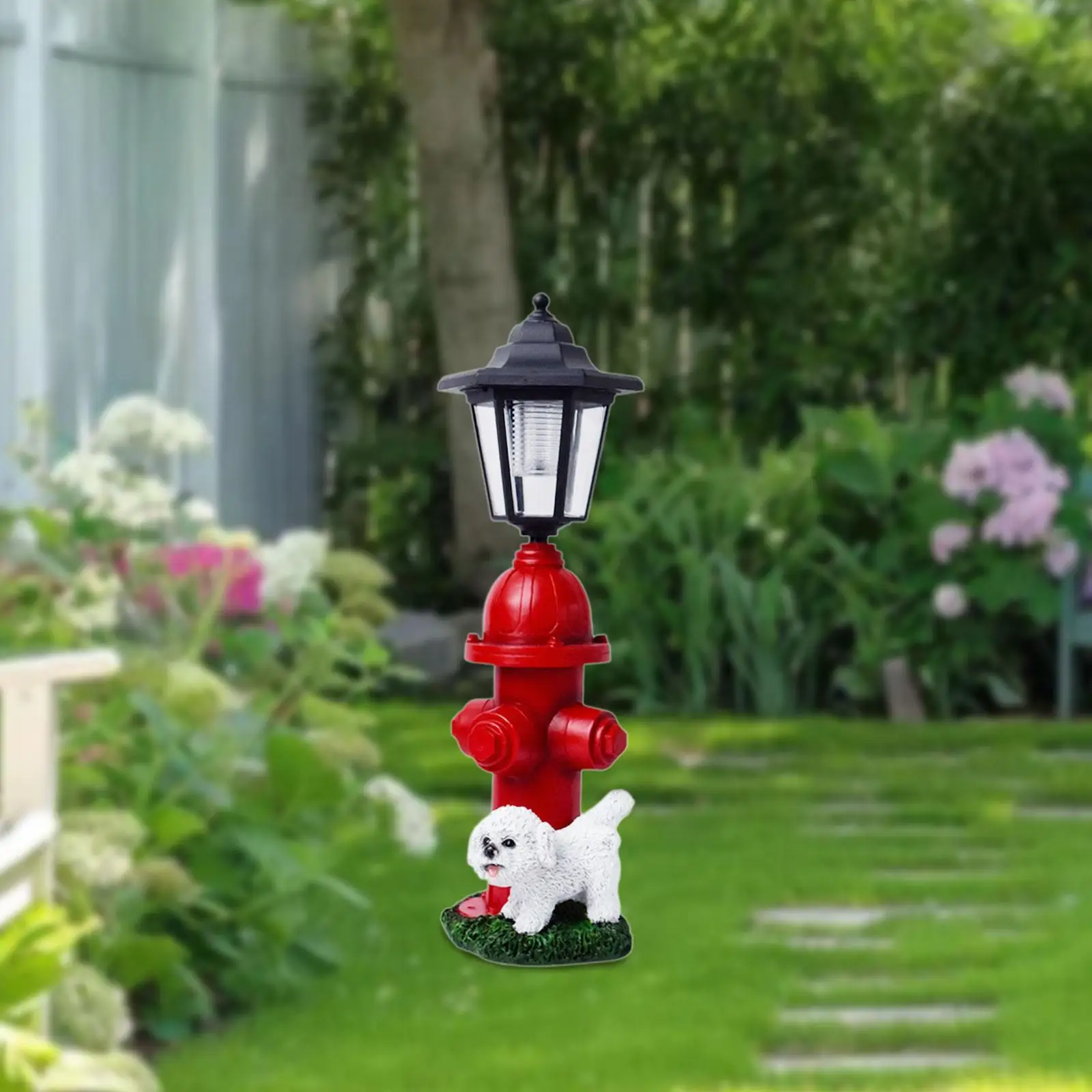 

Dog Figurine Solar Lights Good Gift Garden Decor for Outside Patio Porch